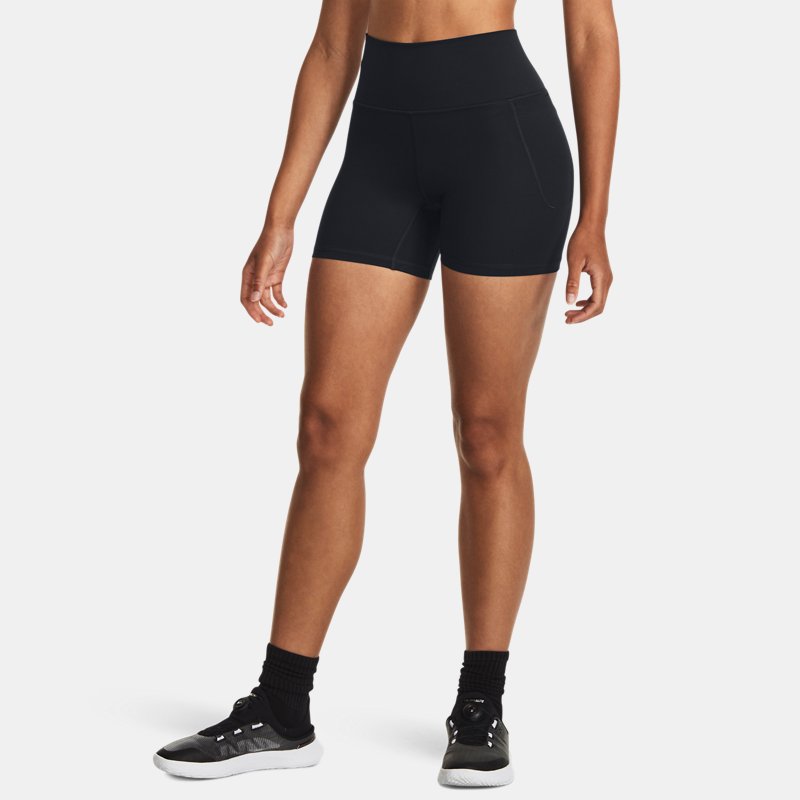 Women's Under Armour Meridian Middy Shorts Black / Black XXL